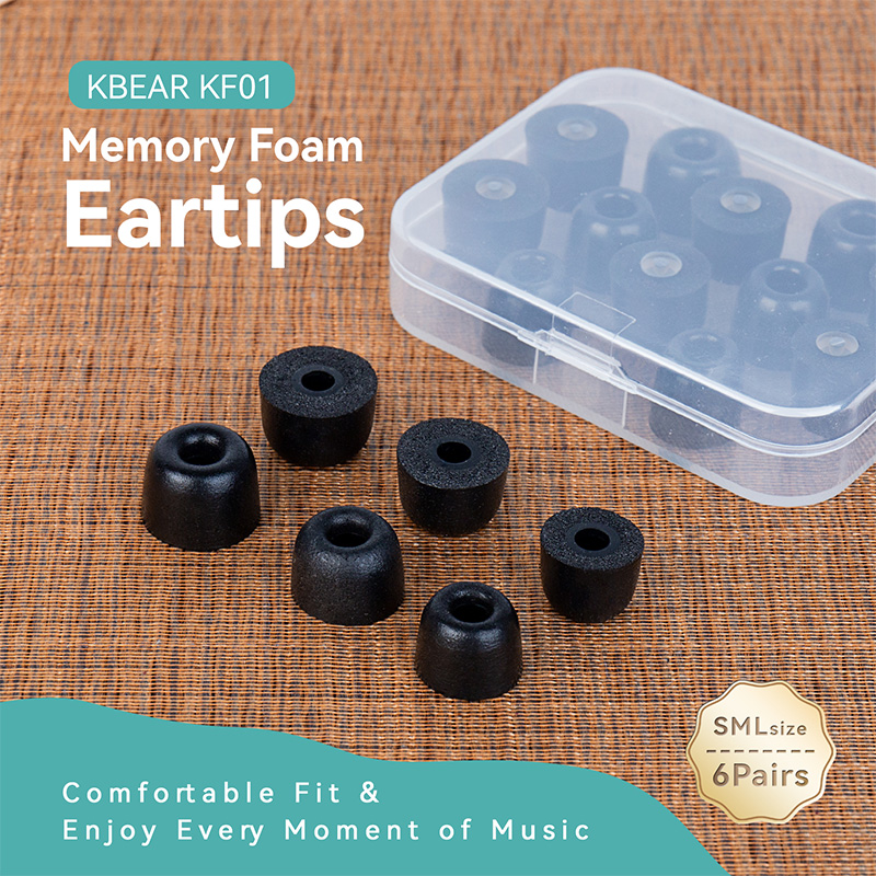 KBEAR KF01 Наушники из пены с  – обзор и цена Earphone Foam Tip